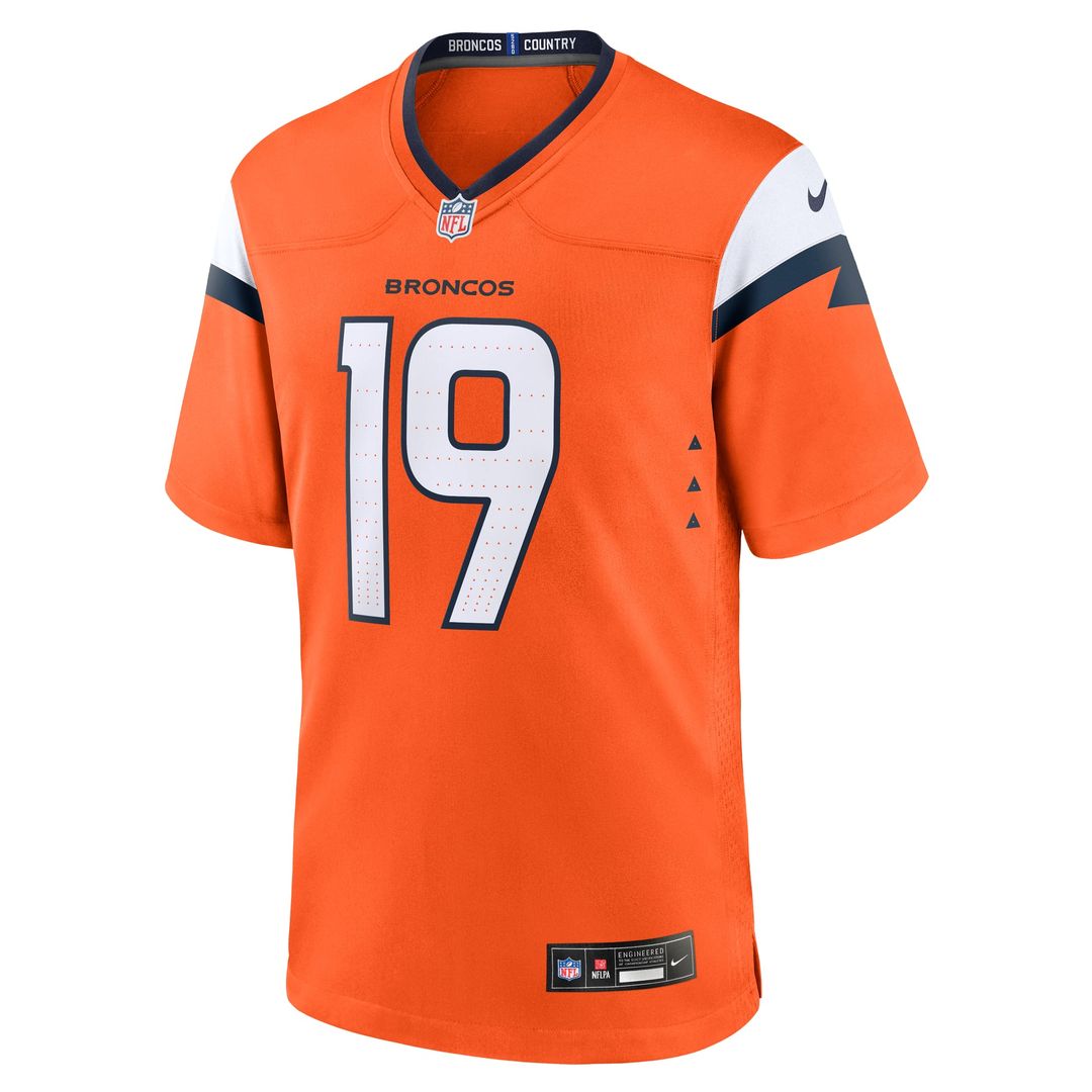 Men's Nike Denver Broncos Marvin Mims Jr Orange Team Game NFL Jersey