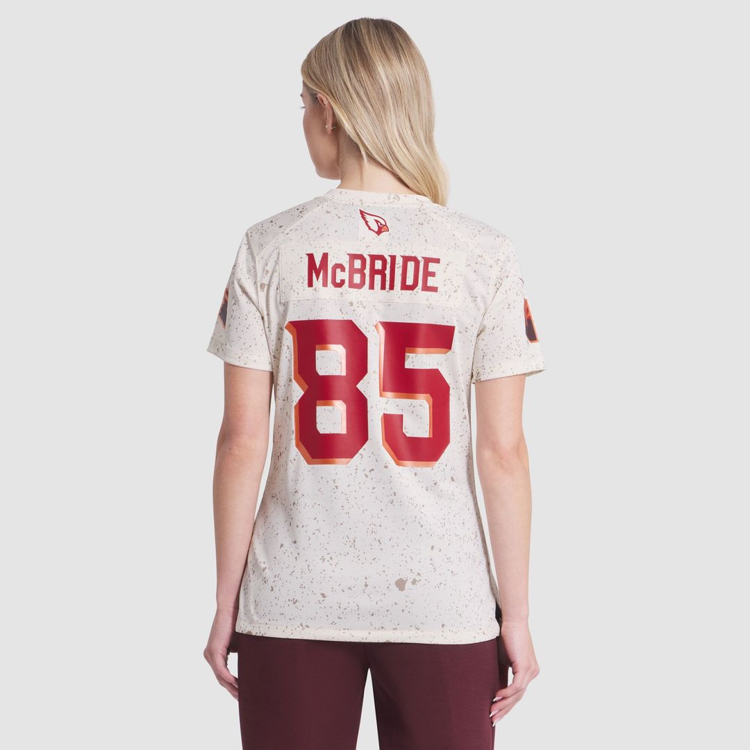 Women's Nike Arizona Cardinals Trey McBride Natural 2025 Rivalries Collection Game NFL Jersey
