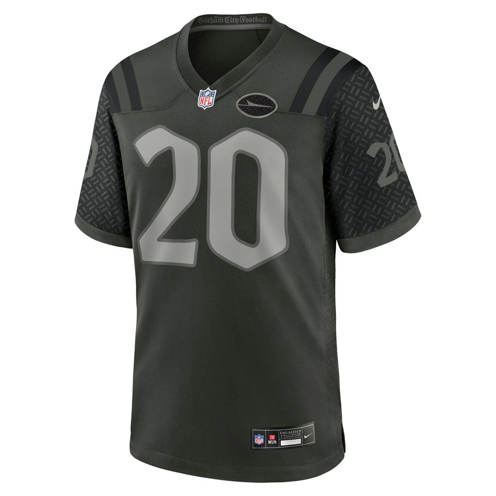 Men's Nike New York Jets Breece Hall Gotham Green 2025 Rivalries Collection Game NFL Jersey
