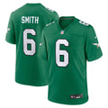 Men's Nike Philadelphia Eagles DeVonta Smith Kelly Green Alternate Game Player NFL Jersey