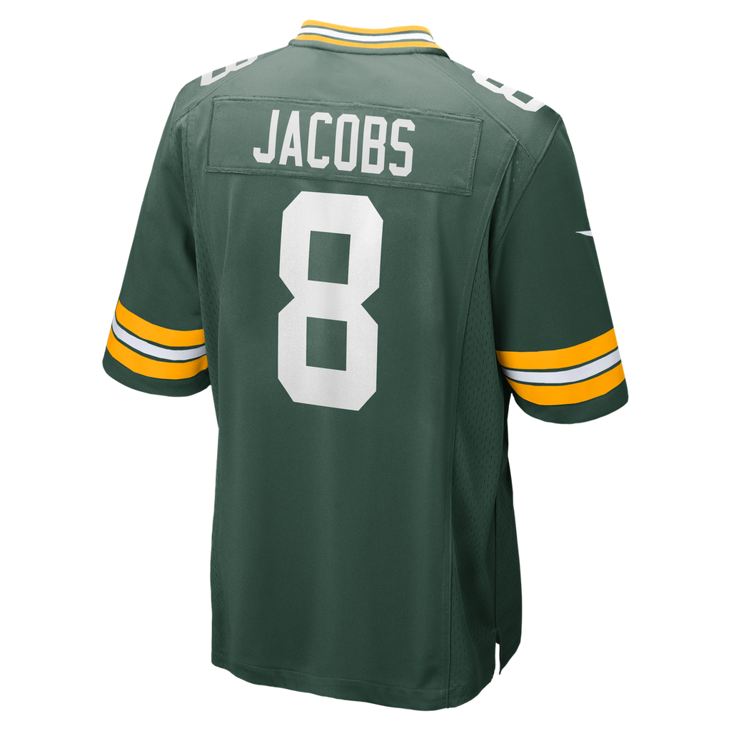 Men's Nike Green Bay Packers Josh Jacobs Green Team Game NFL Jersey