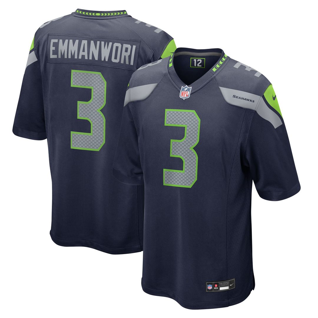 Men's Nike Seattle Seahawks Nick Emmanwori White Game NFL Jersey