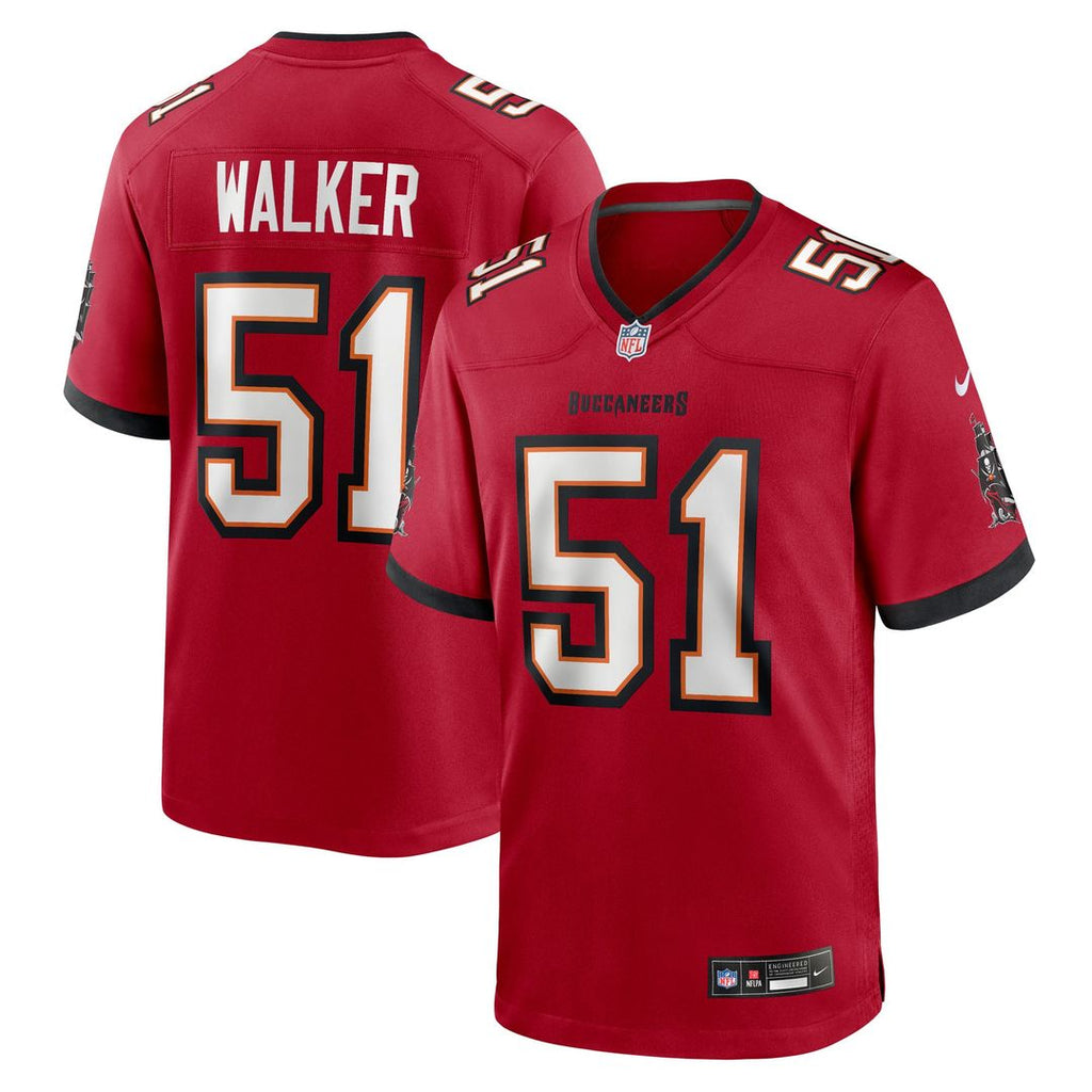 Men's Nike Tampa Bay Buccaneers David Walker Red Team Game NFL Jersey