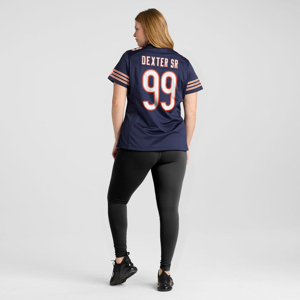 Women's Nike Chicago Bears Gervon Dexter Sr. Navy Game NFL Jersey