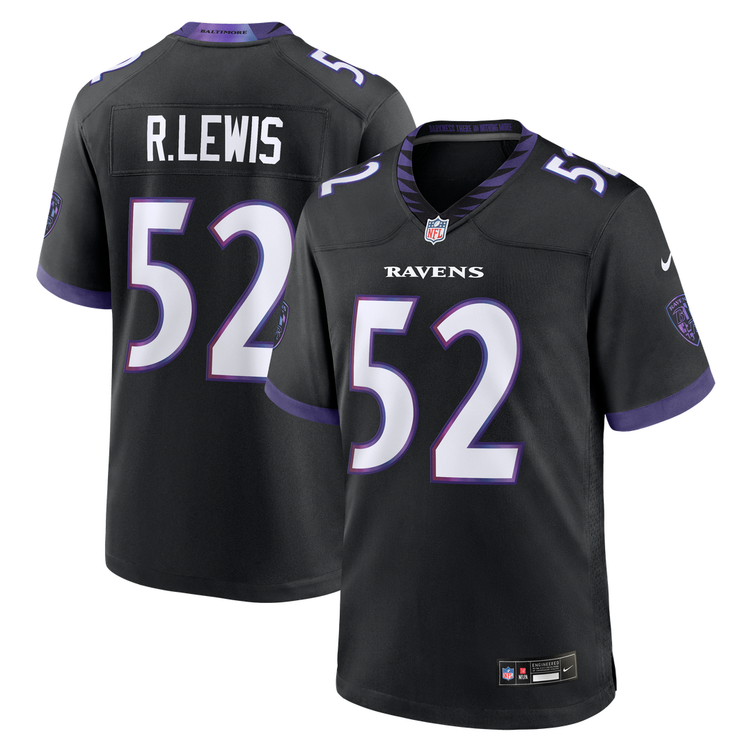 Men's Nike Baltimore Ravens Ray Lewis Black Alternate Retired Player Game NFL Jersey