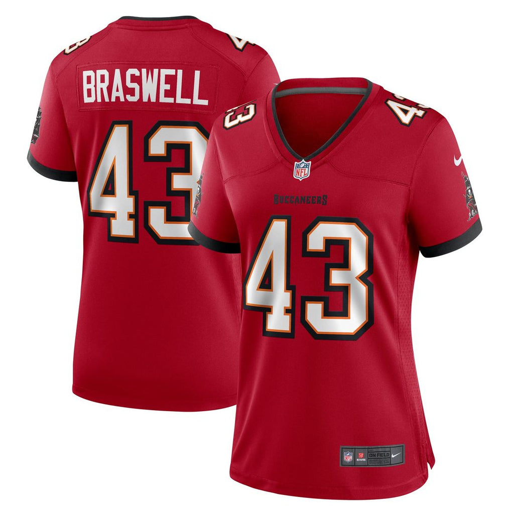 Women's Nike Tampa Bay Buccaneers Chris Braswell Red Team Game NFL Jersey