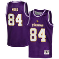 Youth Mitchell & Ness Minnesota Vikings Randy Moss Purple Retired Player NFL Basketball Fashion NFL Jersey