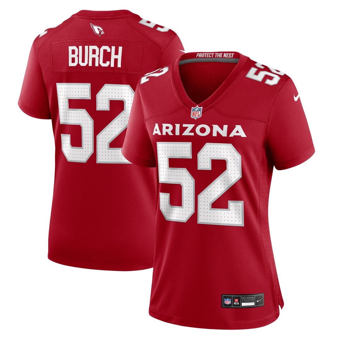 Women's Nike Arizona Cardinals Jordan Burch Cardinal Team Game NFL Jersey