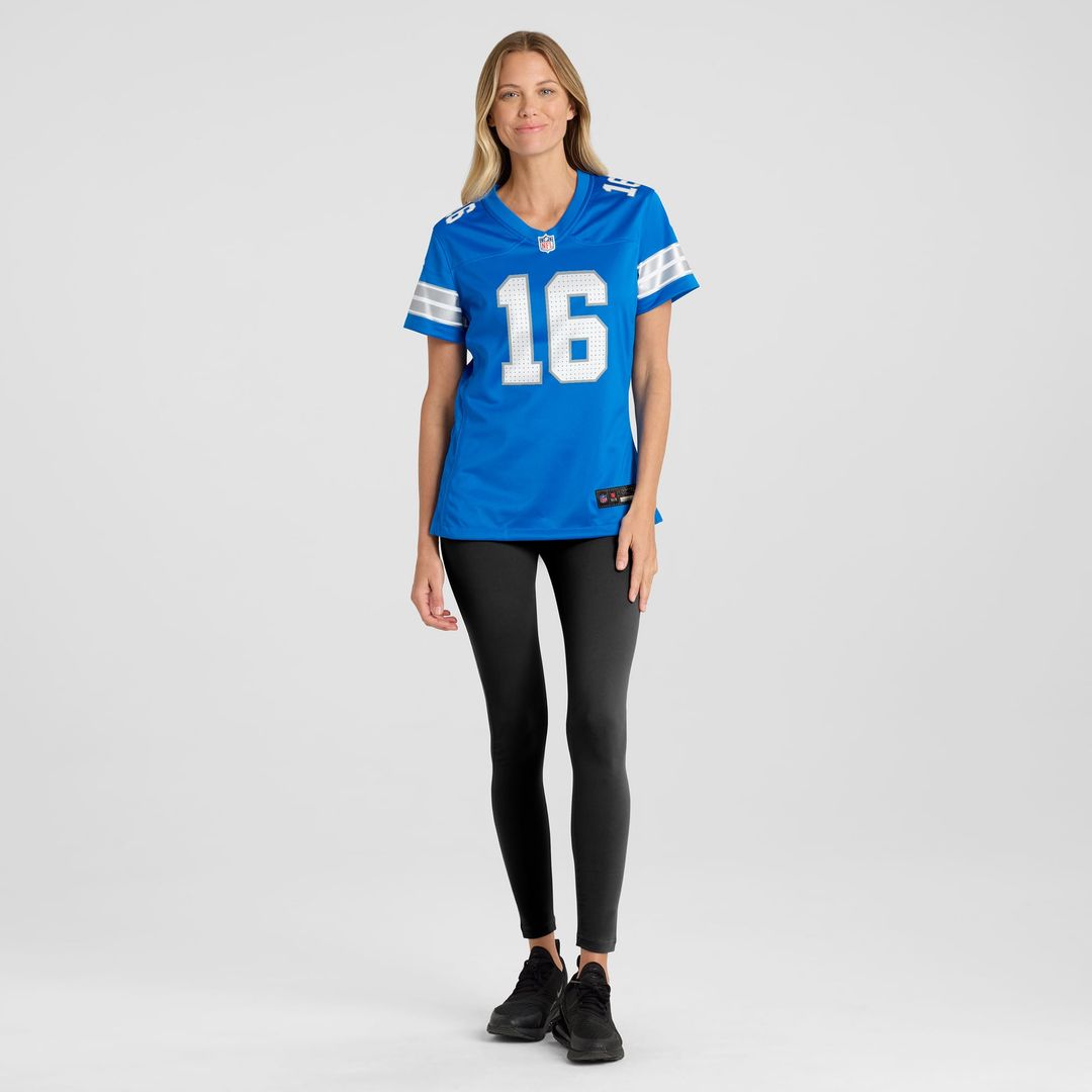 Women's Nike Detroit Lions Jared Goff Blue Game NFL Jersey