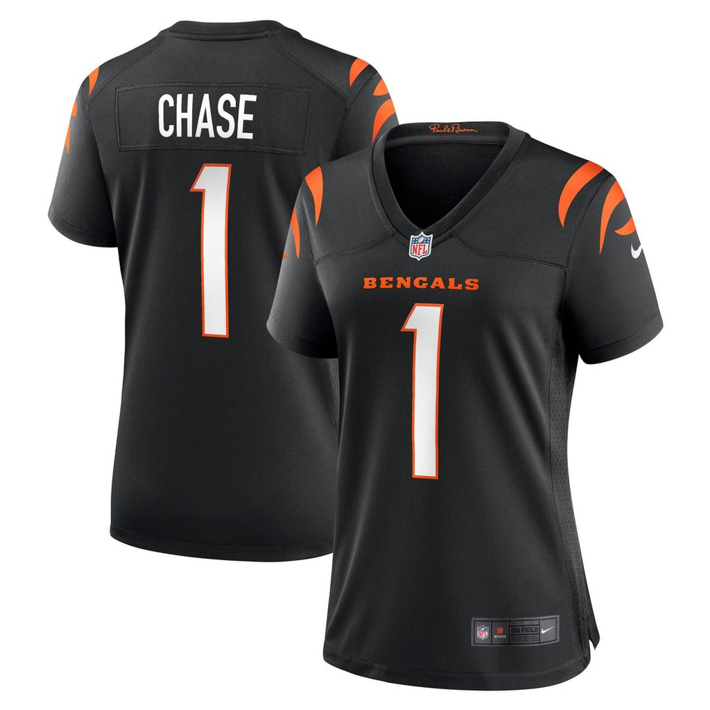 Women's Nike Cincinnati Bengals Ja'Marr Chase Black Game NFL Jersey