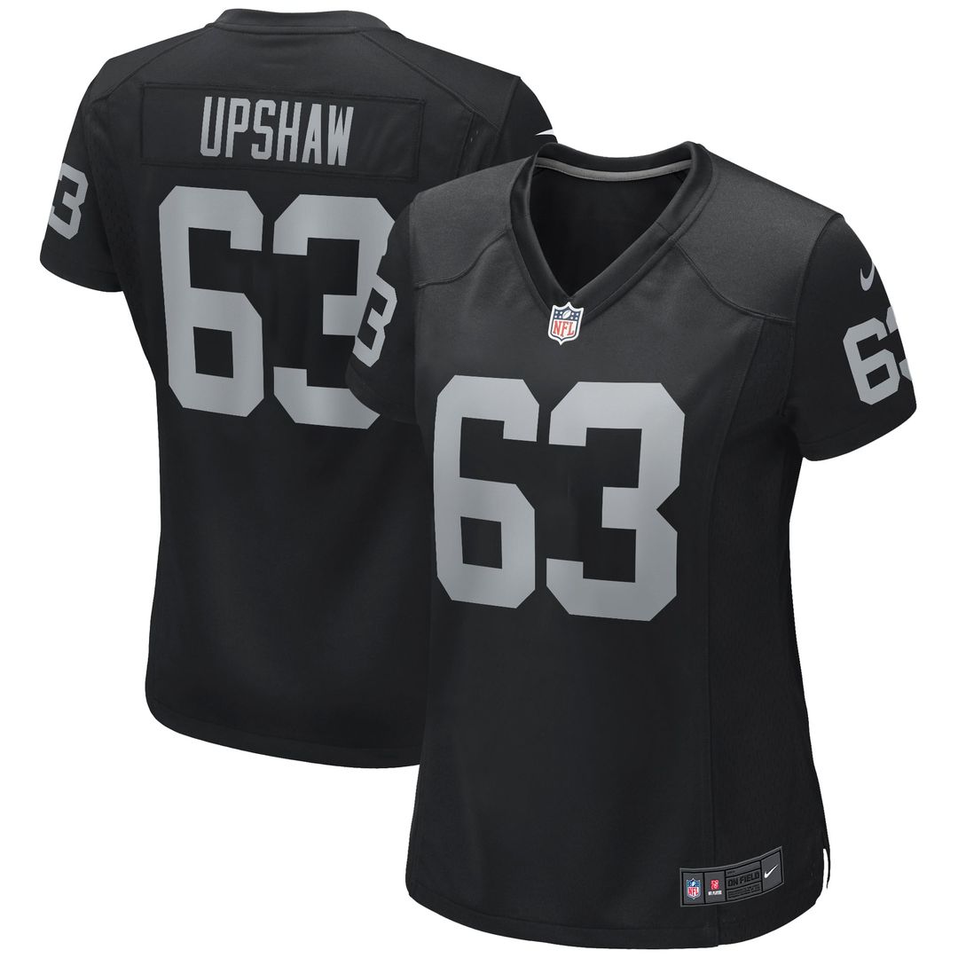 Women's Nike Las Vegas Raiders Gene Upshaw Black Game Retired Player NFL Jersey