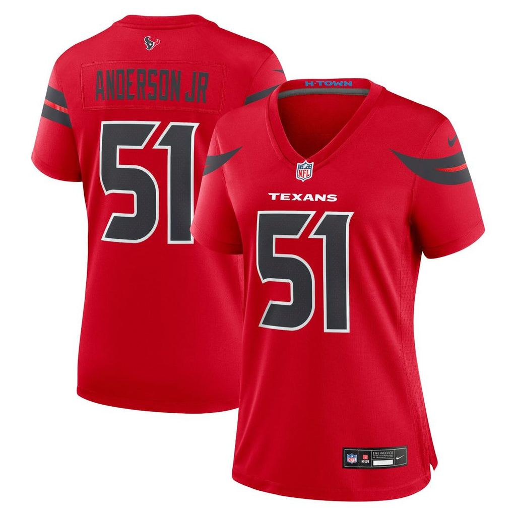 Women's Nike Houston Texans Will Anderson Jr. Red Alternate Game NFL Jersey