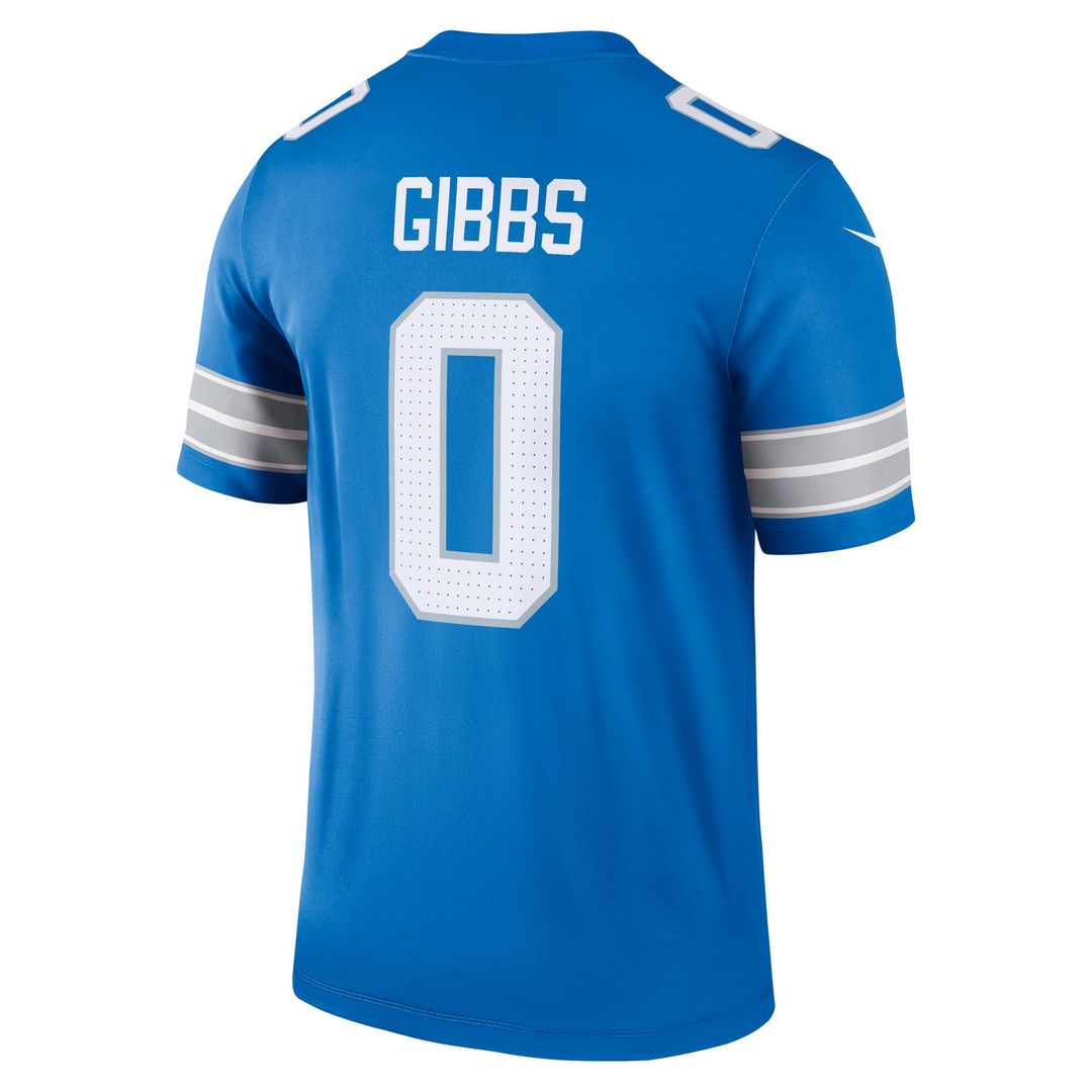 Men's Nike Detroit Lions Jahmyr Gibbs Blue Legend Player NFL Performance Top