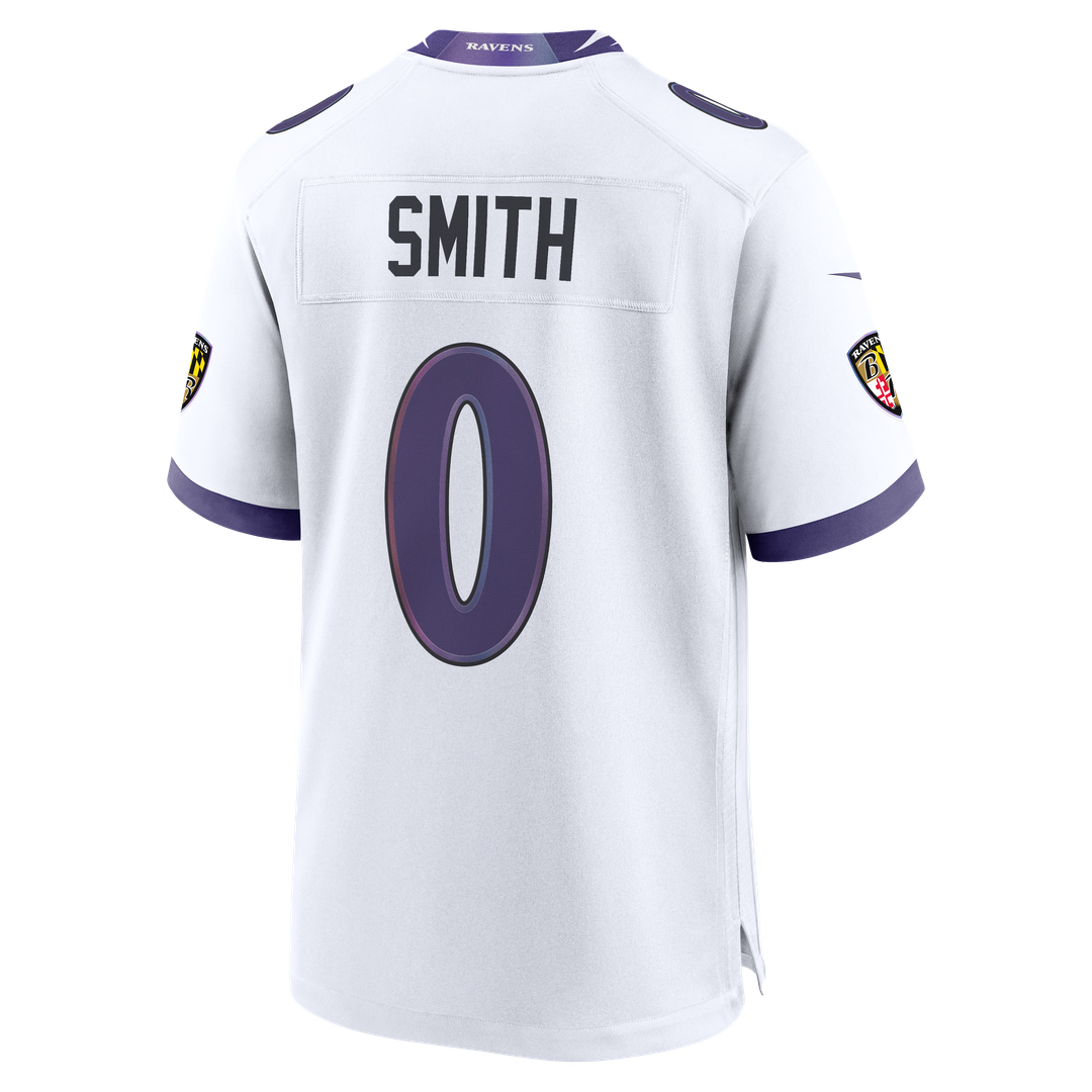 Men's Nike Baltimore Ravens Roquan Smith White Game NFL Jersey