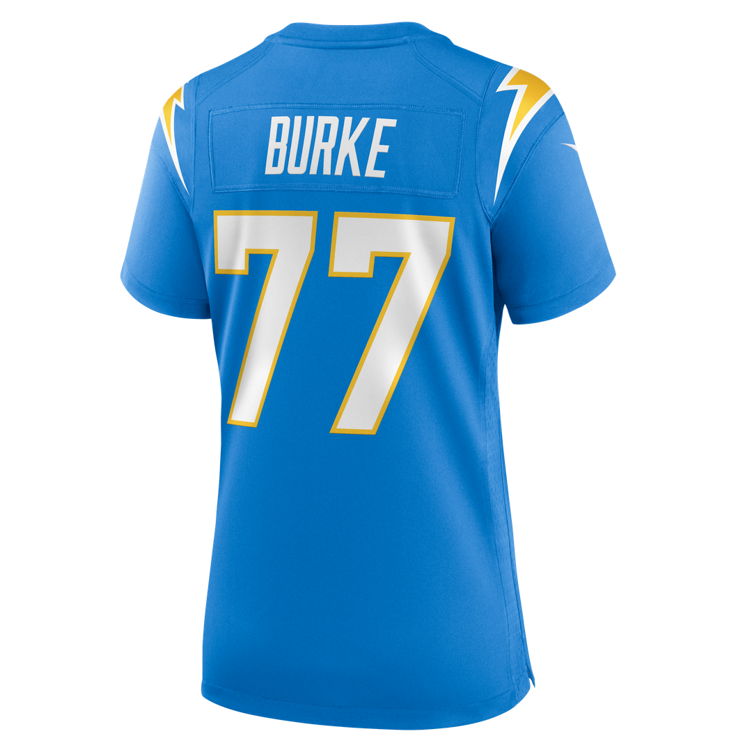 Women's Nike Los Angeles Chargers Travis Burke Powder Blue Team Game NFL Jersey