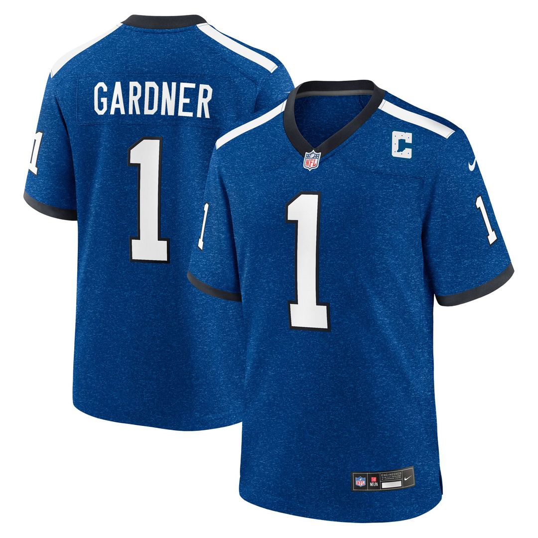 Men's Nike Indianapolis Colts Ahmad Sauce Gardner Heather Royal Alternate 2 Indiana Nights Game NFL Jersey