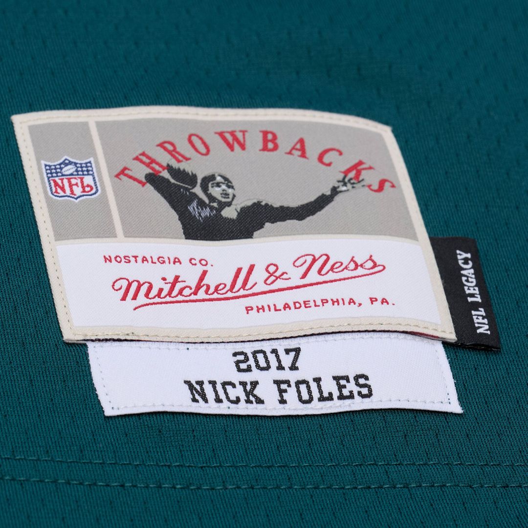 Men's Mitchell & Ness Philadelphia Eagles Nick Foles Midnight Green Legacy Replica NFL Jersey