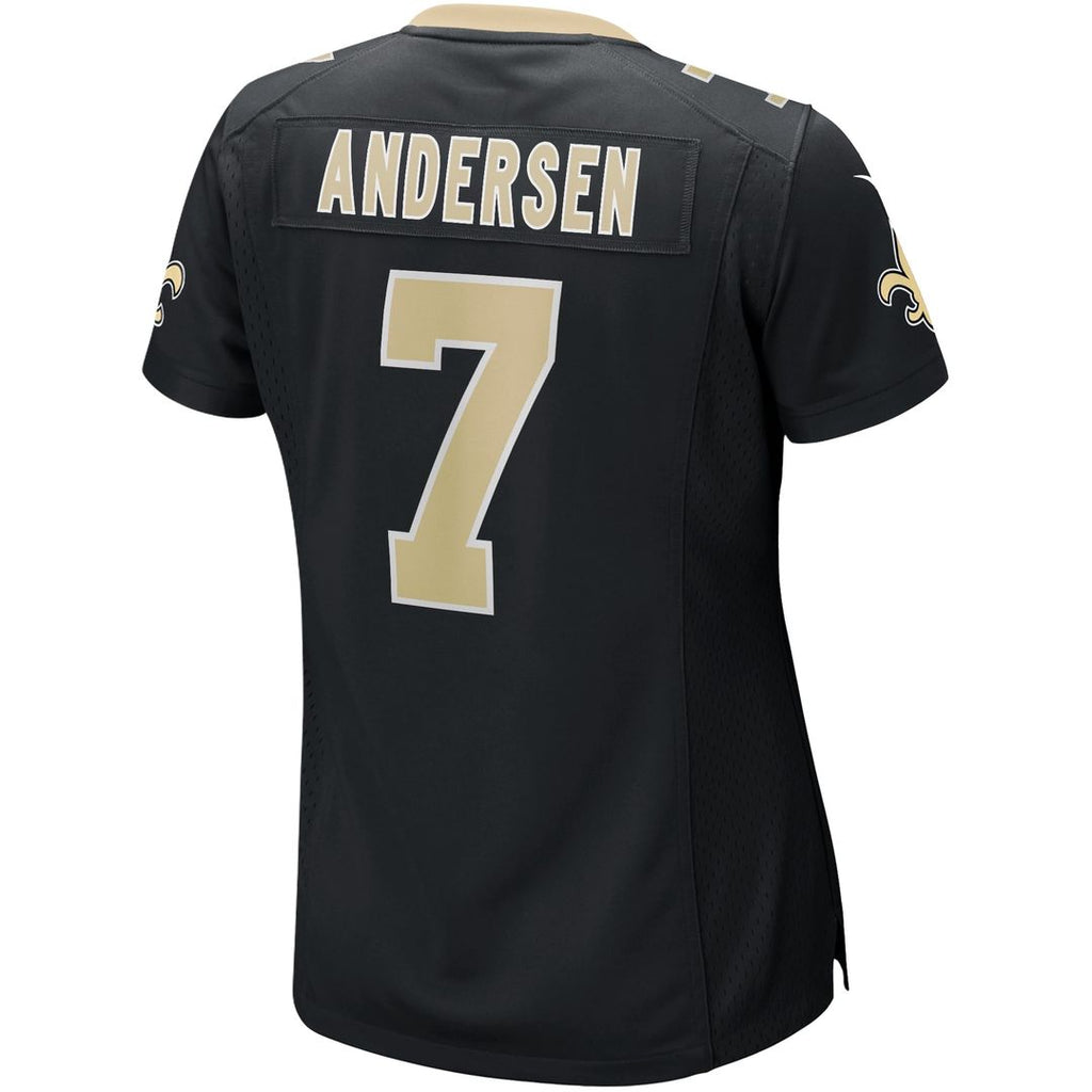 Women's Nike New Orleans Saints Morten Andersen Black Game Retired Player NFL Jersey