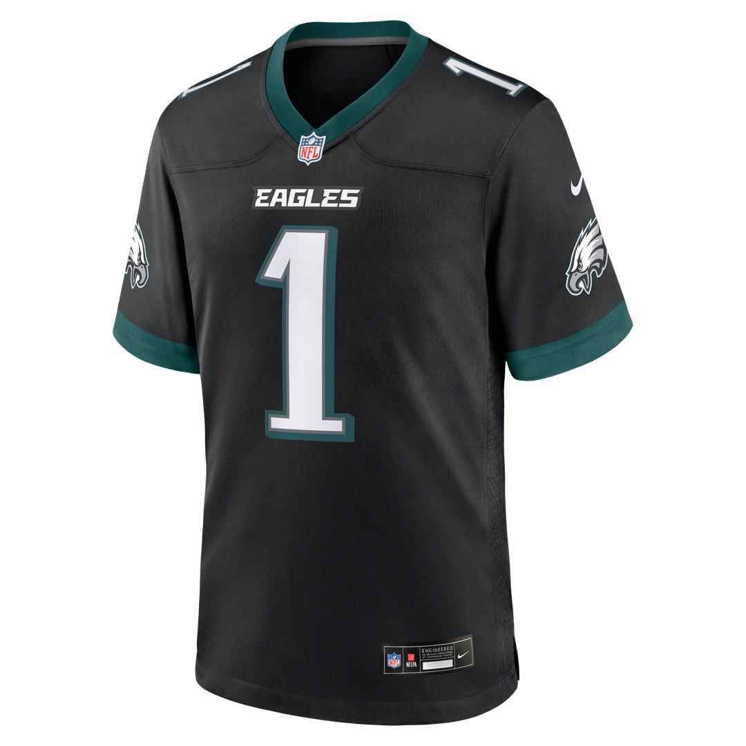 Men's Nike Philadelphia Eagles Jalen Hurts Black Alternate Game NFL Jersey