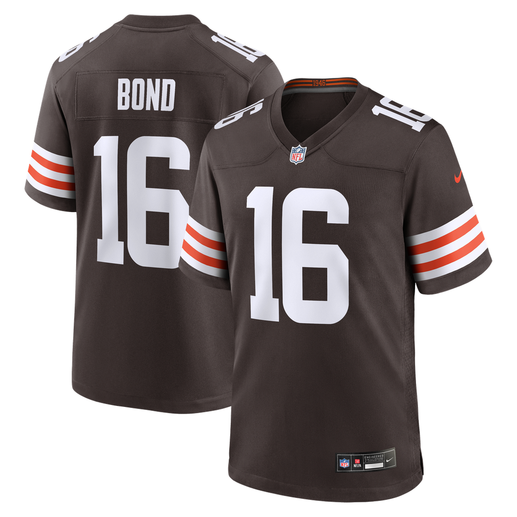 Men's Nike Cleveland Browns Isaiah Bond Brown Team Game NFL Jersey