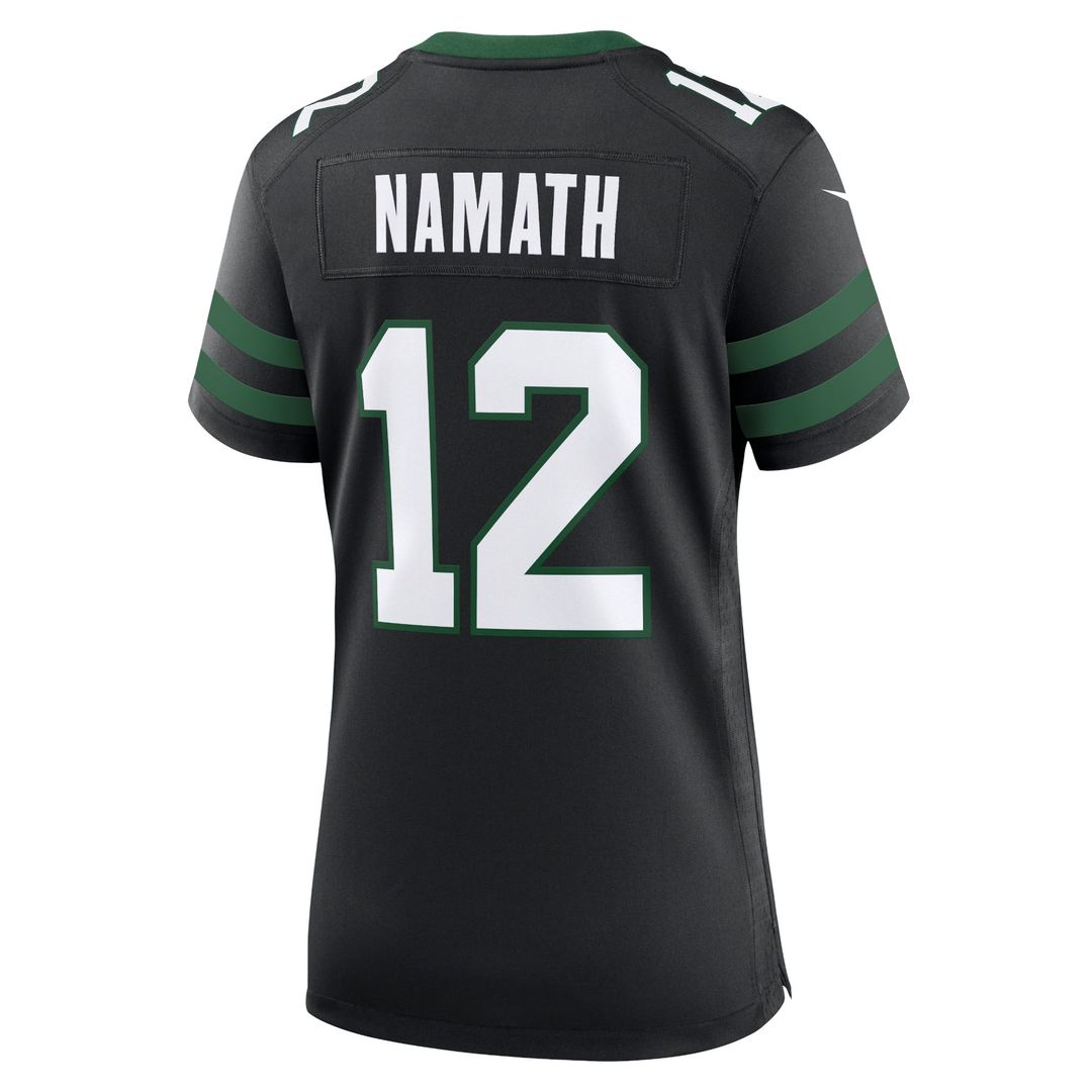 Women's Nike New York Jets Joe Namath Legacy Black Retired Player Alternate Game NFL Jersey