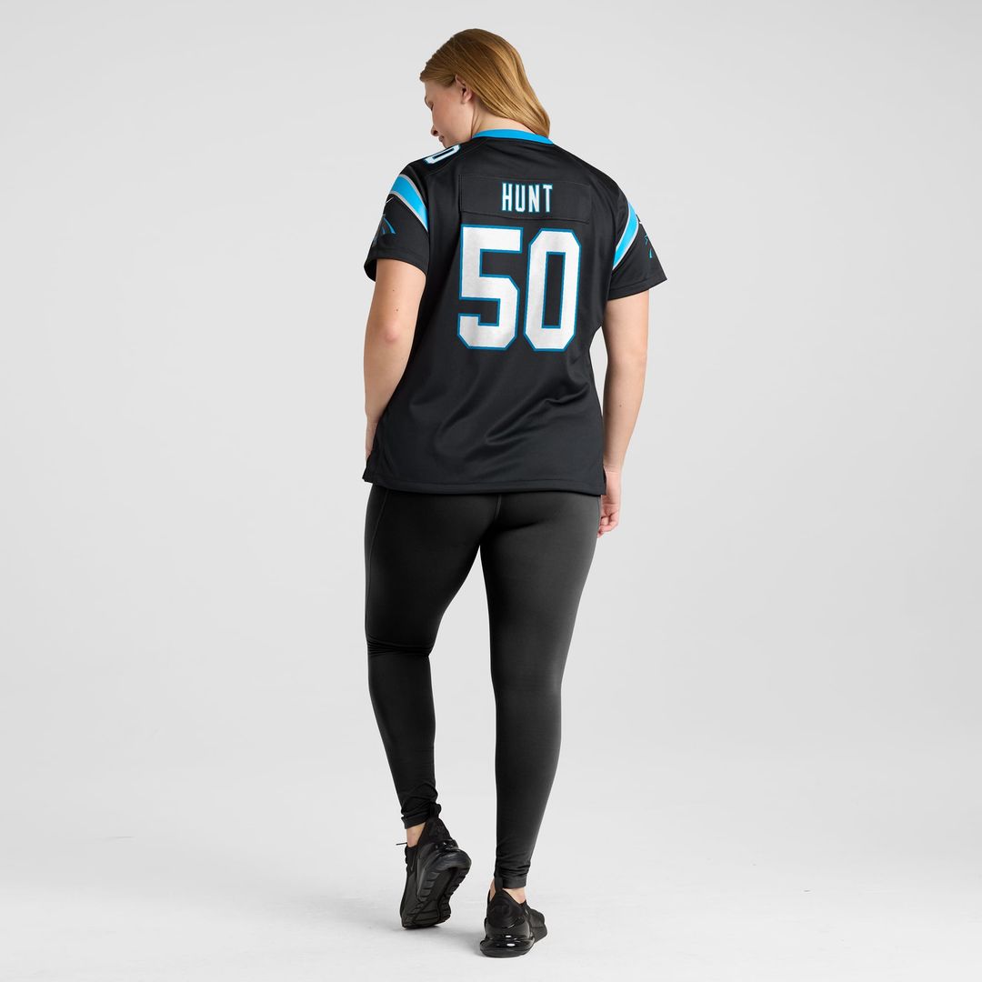 Women's Nike Carolina Panthers Robert Hunt Black Game NFL Jersey