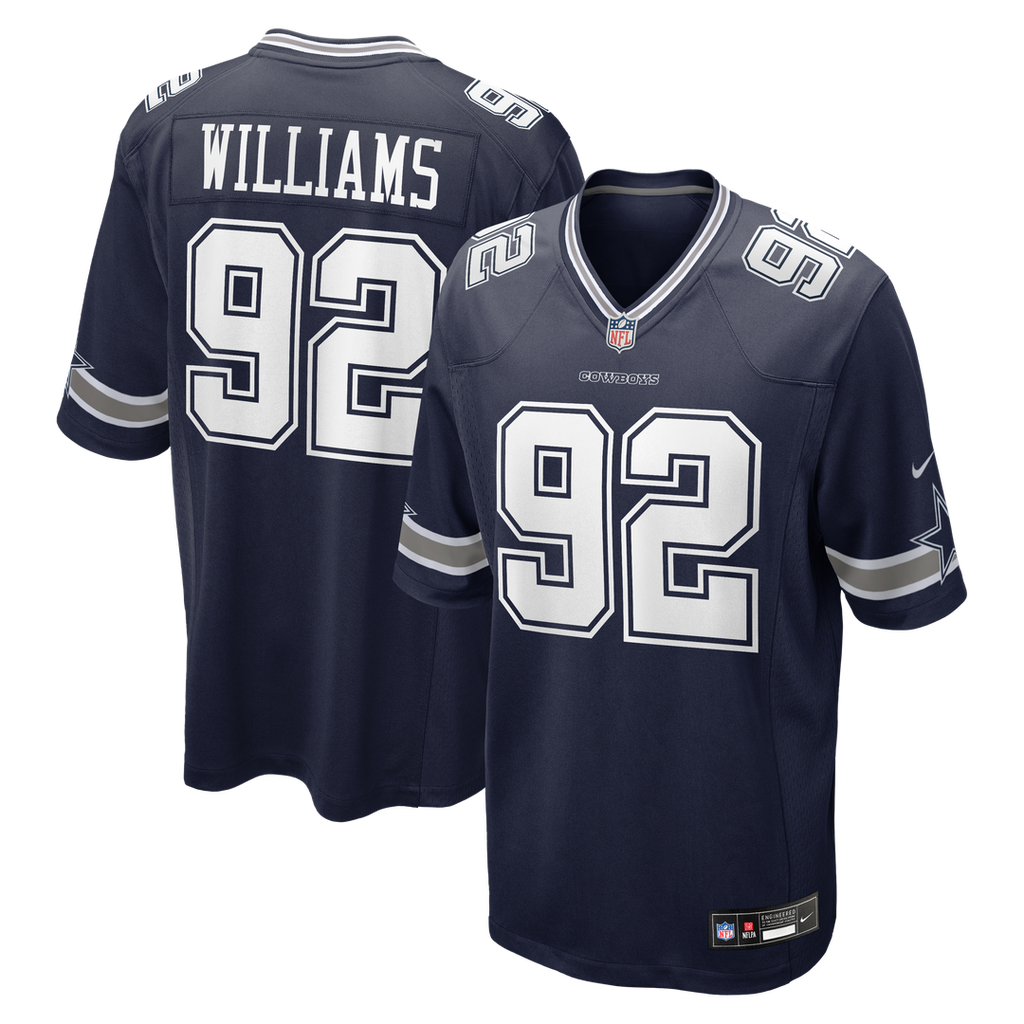Men's Nike Dallas Cowboys Quinnen Williams Navy Team Game NFL Jersey