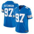 Men's Nike Detroit Lions Aidan Hutchinson Blue Team Vapor F.U.S.E. Limited NFL Jersey