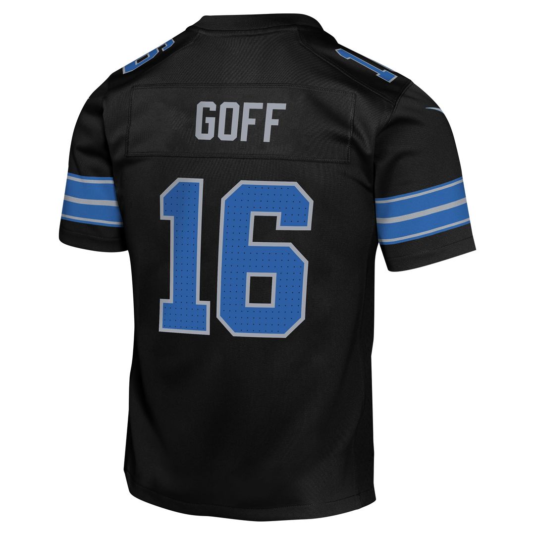 Youth Nike Detroit Lions Jared Goff Black Game NFL Jersey