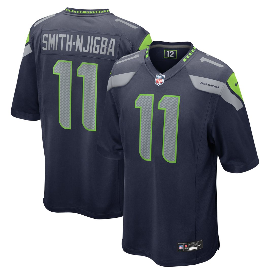 Men's Nike Seattle Seahawks Jaxon Smith-Njigba College Navy Game NFL Jersey