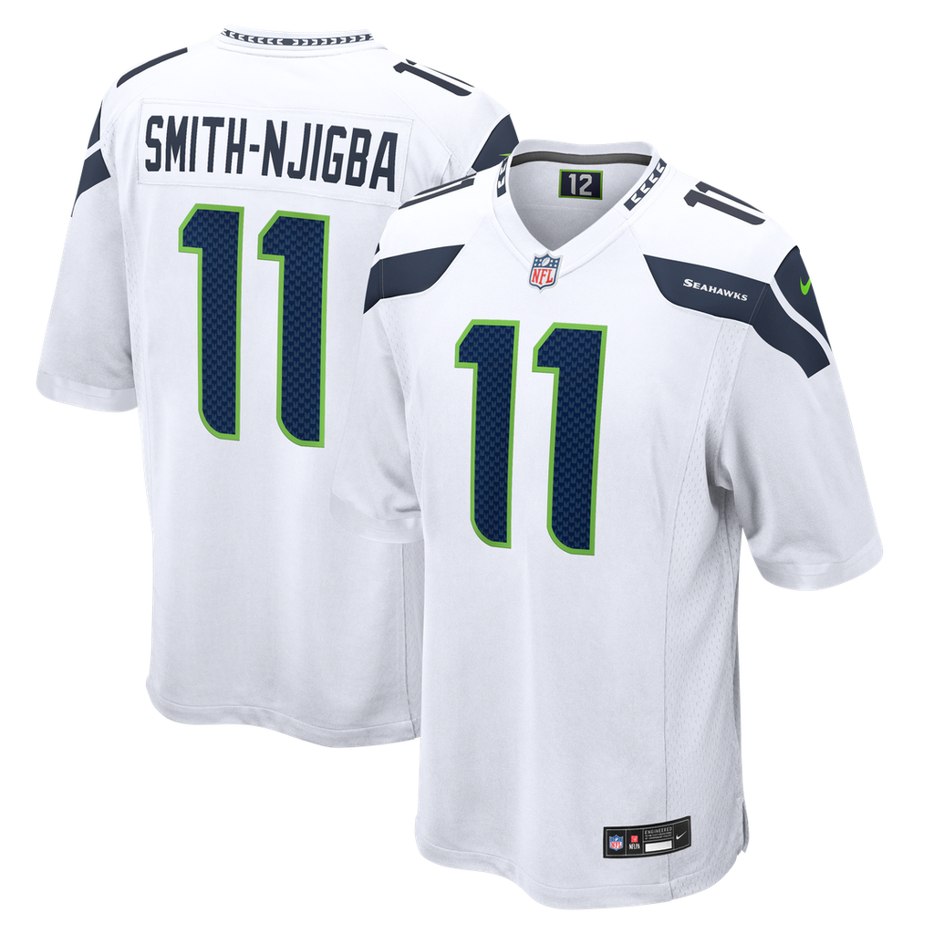 Men's Nike Seattle Seahawks Jaxon Smith-Njigba White Game NFL Jersey