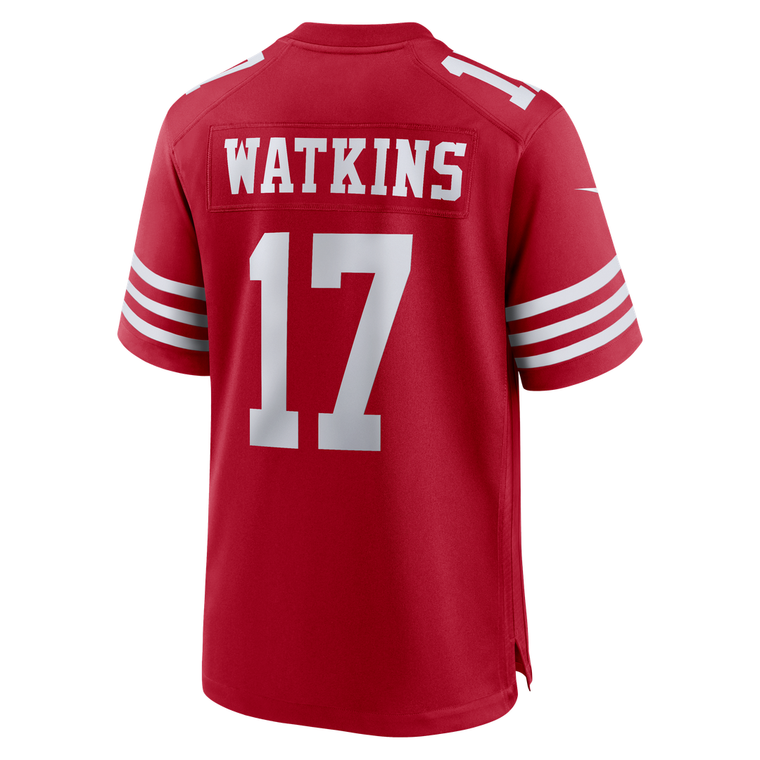 Men's Nike San Francisco 49ers Jordan Watkins Scarlet Team Game NFL Jersey
