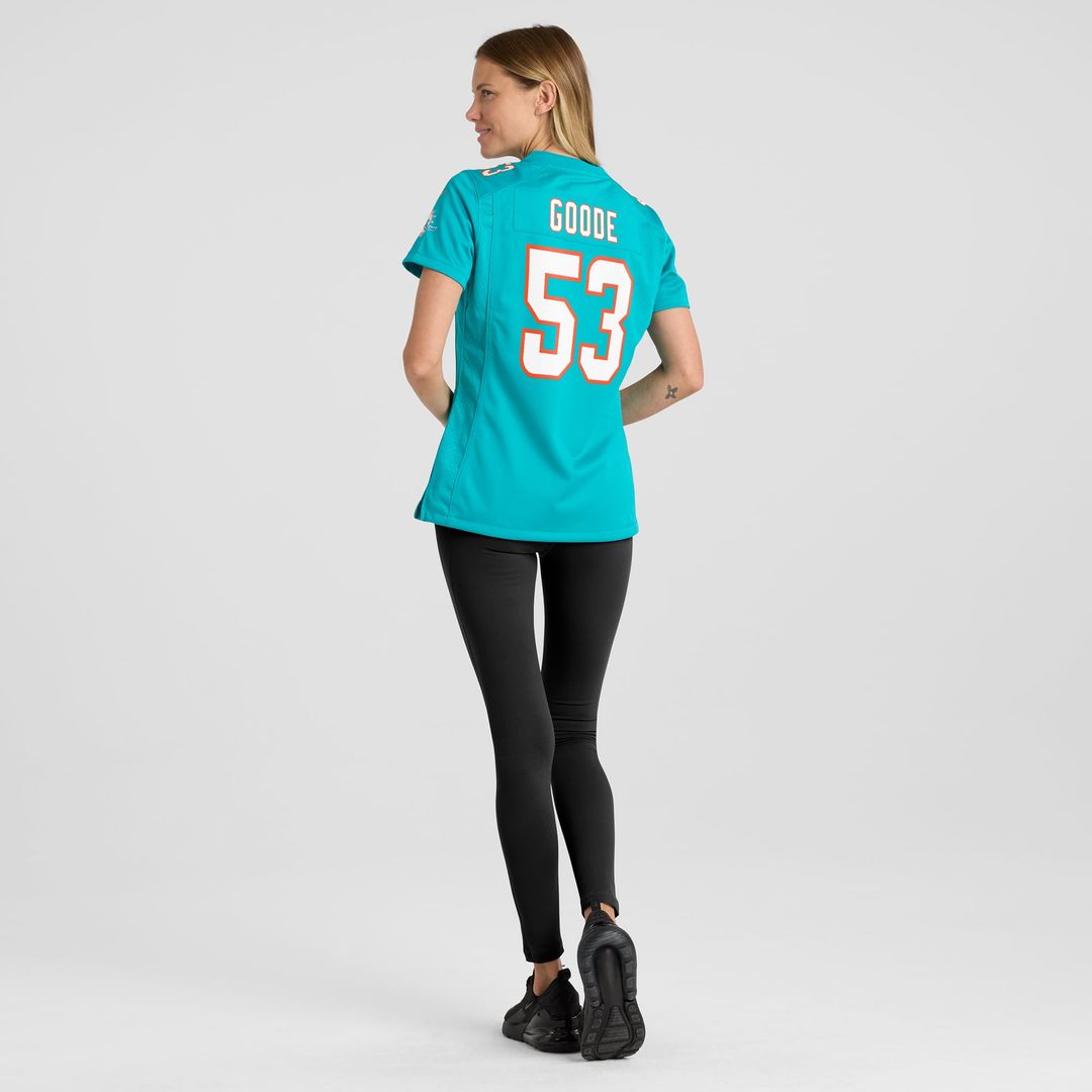 Women's Nike Miami Dolphins Cameron Goode Aqua Game Player NFL Jersey