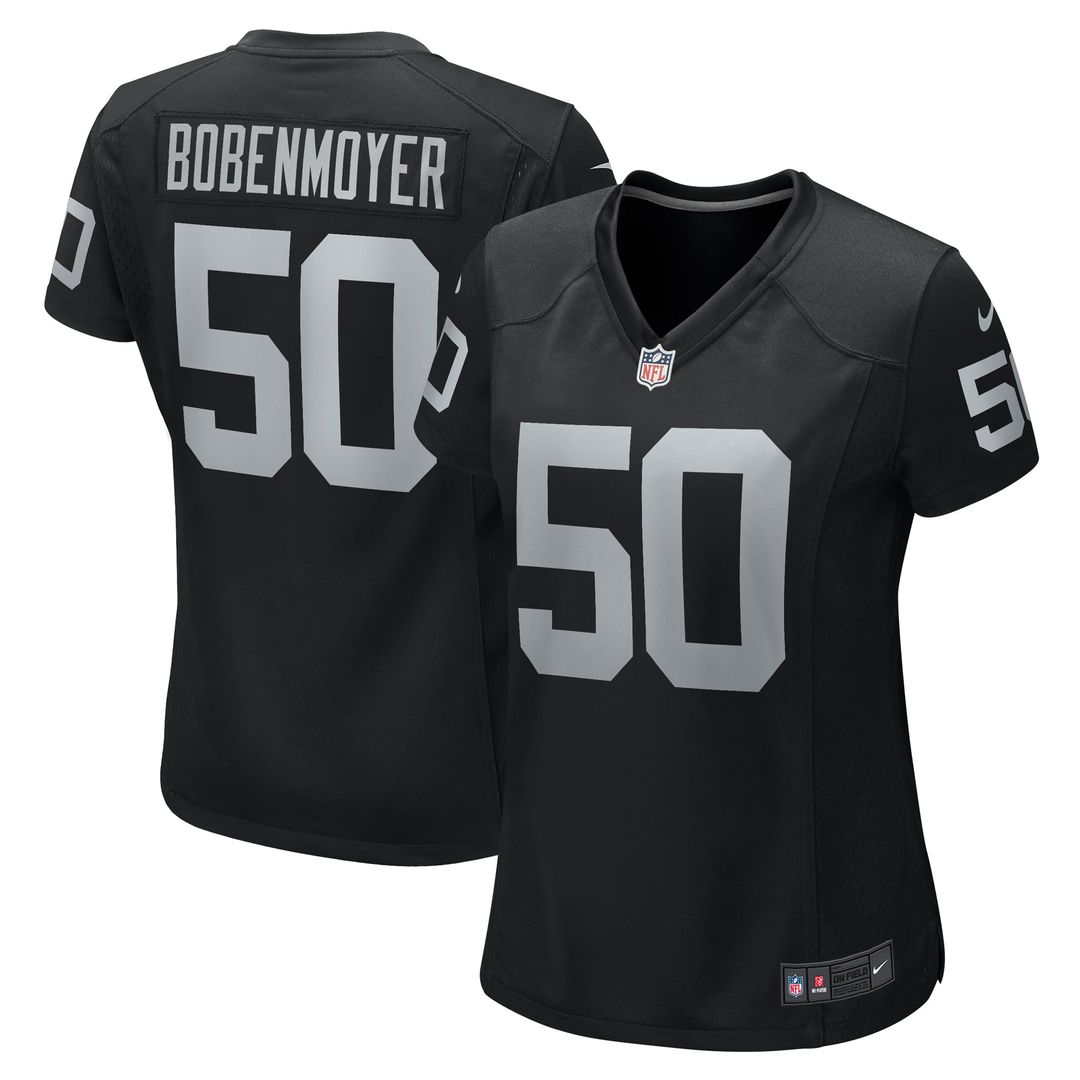 Women's Nike Las Vegas Raiders Jacob Bobenmoyer Black Game Player NFL Jersey
