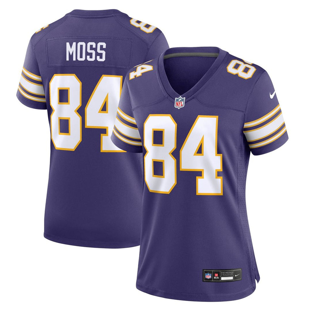 Women's Nike Minnesota Vikings Randy Moss Purple Classic Retired Player Game NFL Jersey