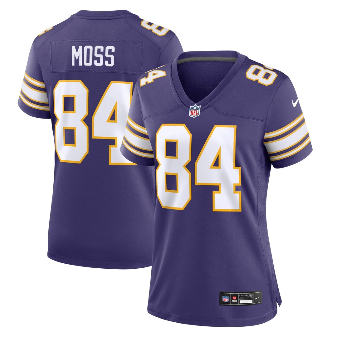 Women's Nike Minnesota Vikings Randy Moss Purple Classic Retired Player Game NFL Jersey