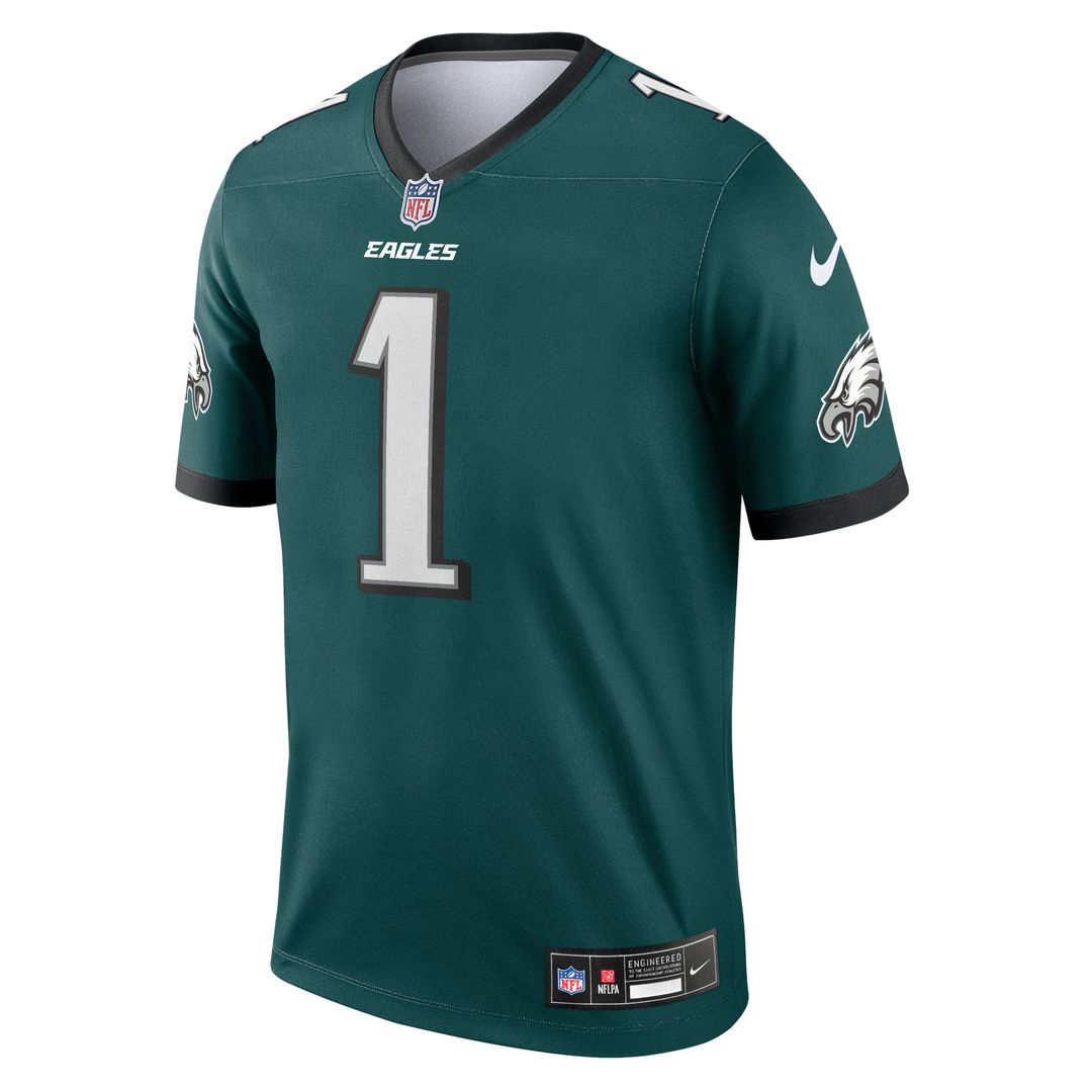 Men's Nike Philadelphia Eagles Jalen Hurts Green Legend Player NFL Performance Top