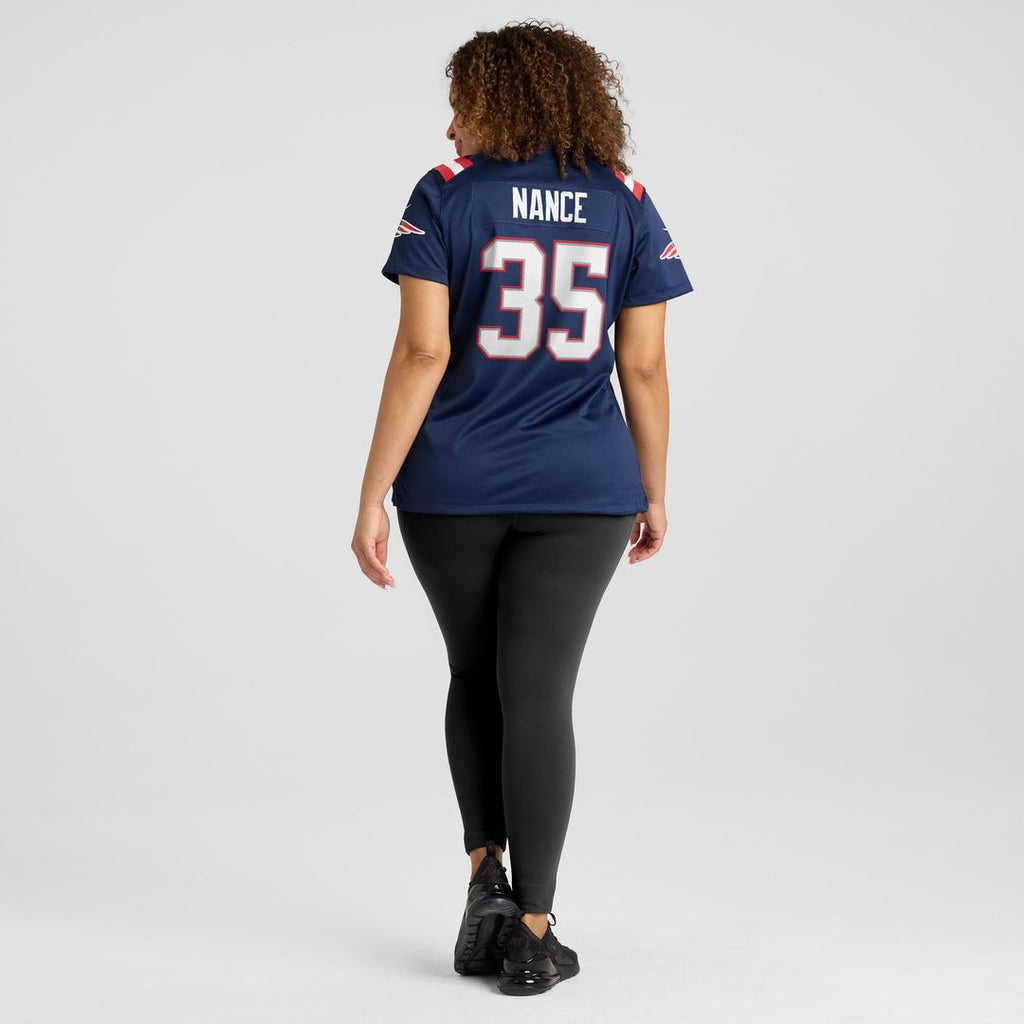 Women's Nike New England Patriots Jim Nance Navy Retired Player NFL Jersey
