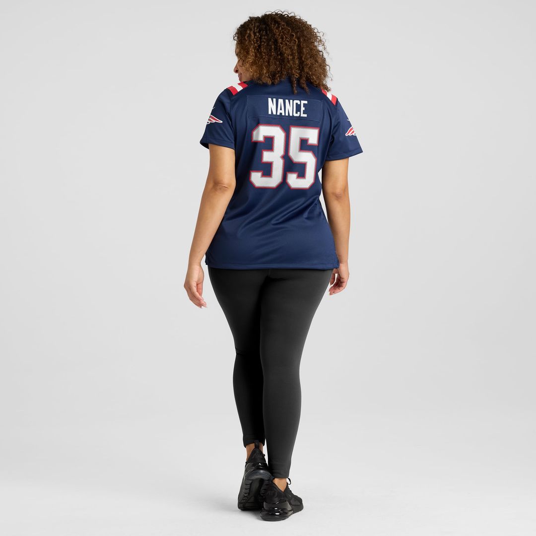 Women's Nike New England Patriots Jim Nance Navy Retired Player NFL Jersey