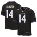 Youth Nike Baltimore Ravens Kyle Hamilton Black Alternate Game NFL Jersey