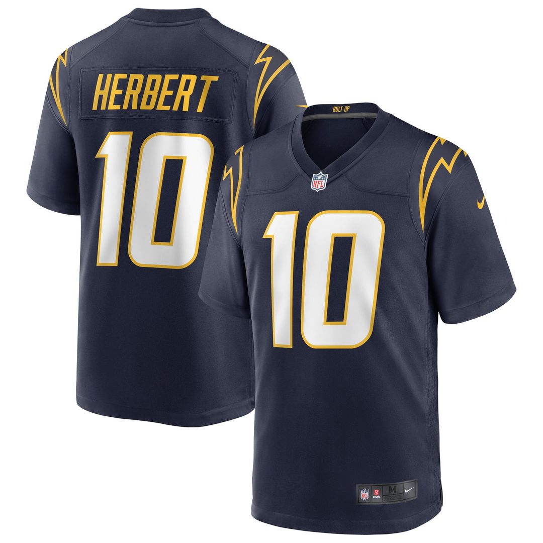 Men's Nike Los Angeles Chargers Justin Herbert Navy Alternate Game NFL Jersey