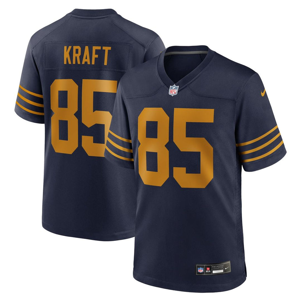 Men's Nike Green Bay Packers Tucker Kraft Navy Alternate Game NFL Jersey