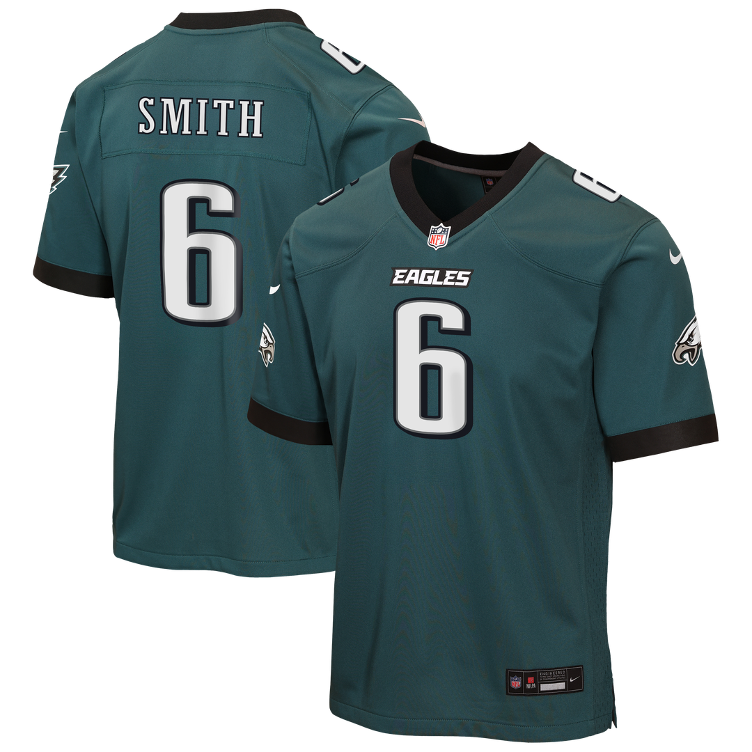 Youth Nike Philadelphia Eagles DeVonta Smith Kelly Green Game NFL Jersey