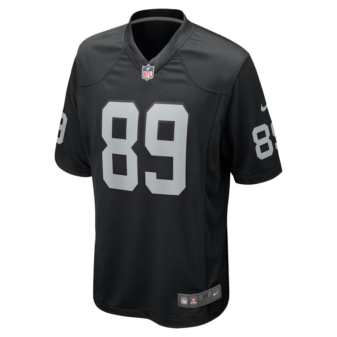 Men's Nike Las Vegas Raiders Brock Bowers Black Player Game NFL Jersey