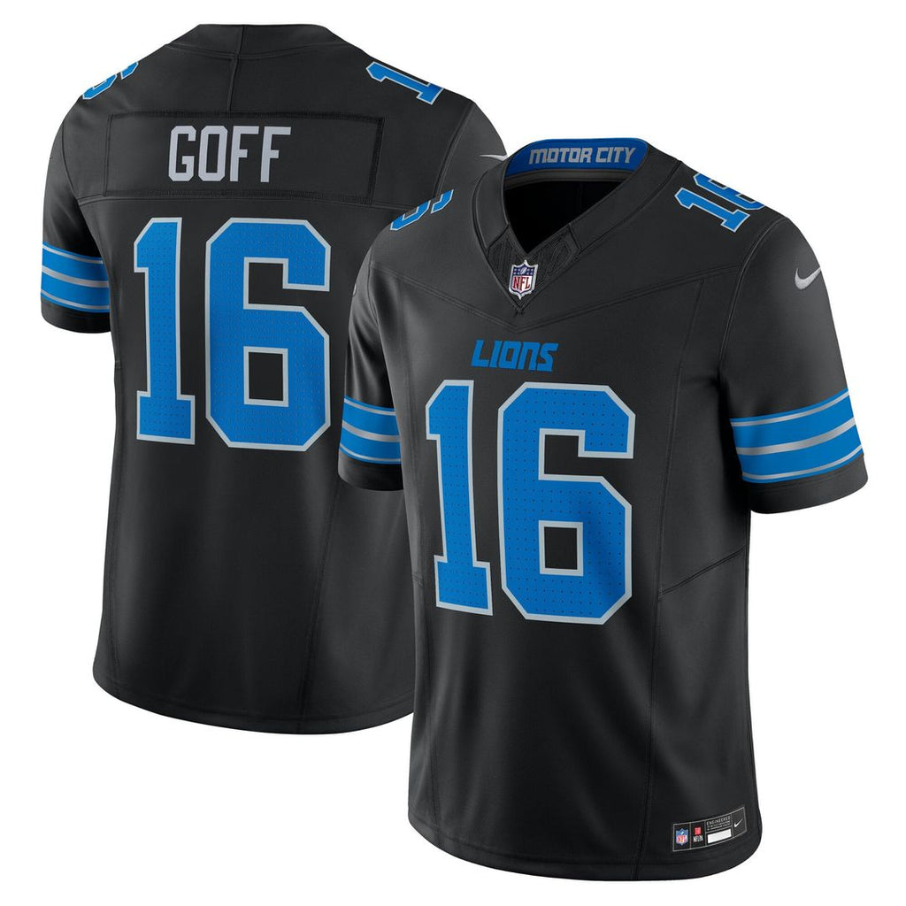 Men's Nike Detroit Lions Jared Goff Black Vapor F.U.S.E. Limited NFL Jersey