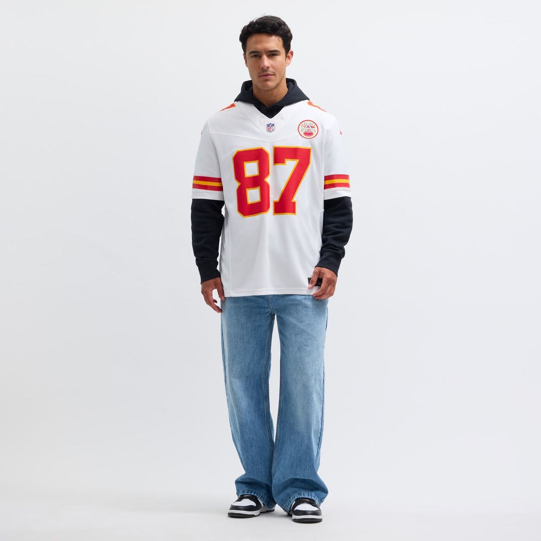 Men's Nike Kansas City Chiefs Travis Kelce Red Vapor F.U.S.E. Limited NFL Jersey