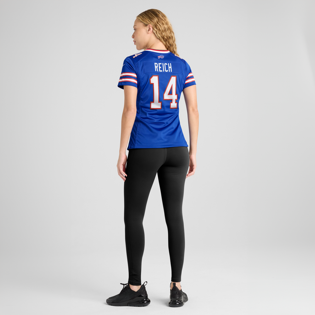 Women's Nike Buffalo Bills Frank Reich Royal Game Retired Player NFL Jersey