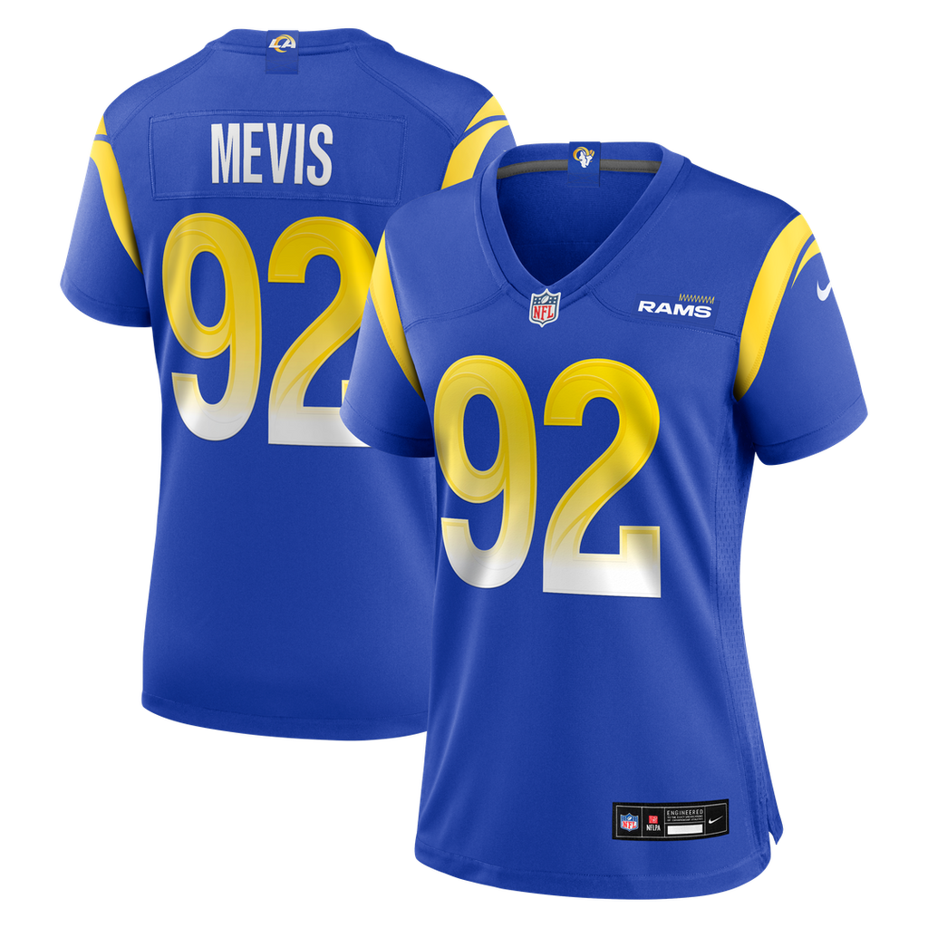 Women's Nike Los Angeles Rams Harrison Mevis Royal Team Game NFL Jersey