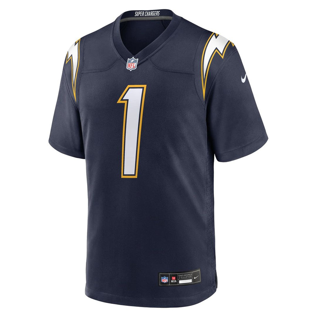 Men's Nike Los Angeles Chargers Quentin Johnston Gold Alternate Charger Power Game Player NFL Jersey