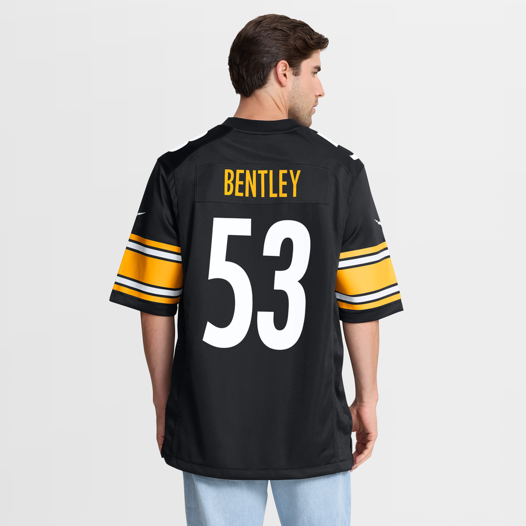 Men's Nike Pittsburgh Steelers JaWhaun Bentley Black Team Game NFL Jersey